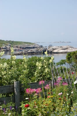 A view of the water from Celia Thaxter's garden on Appledore Island.