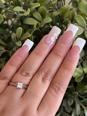 Bridal Acrylic Nail Set