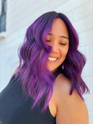 Purple balayage