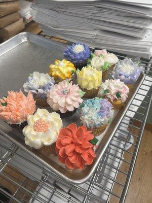 More floral cupcakes!