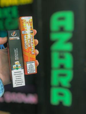 Here to help you find your favorite flavors! Stop by and see what disposable brands & flavors we have in-stock.