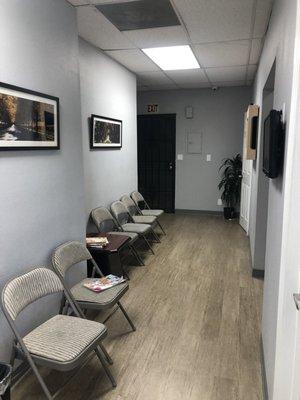 If your next in line you will wait in this waiting area