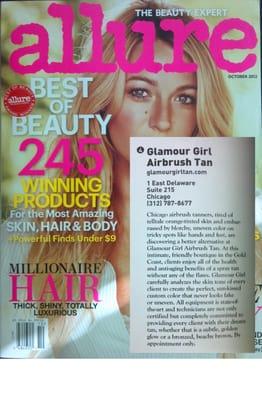 Allure Magazine Glamour Girl Airbrush Tan Chicago Best Airbrush