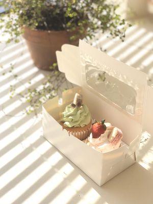 Strawberry Matcha Cupcake