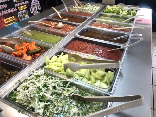 Impressive Salsa Bar.