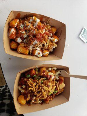 Loaded Tater Tots (Top is Buffalo,  Bottom is Loaded)