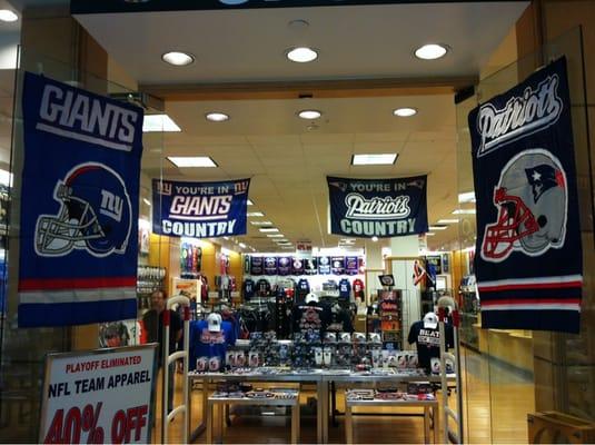 They have everything for Giants and Patriots fans as well as most other teams in NFL, NBA, MLB, NHL and NCAA