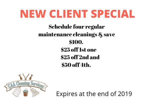 New client specials!