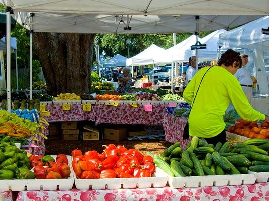 Fruits and vegetables, including locally grown choices.