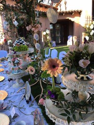 Alice in Wonderland themed birthday party