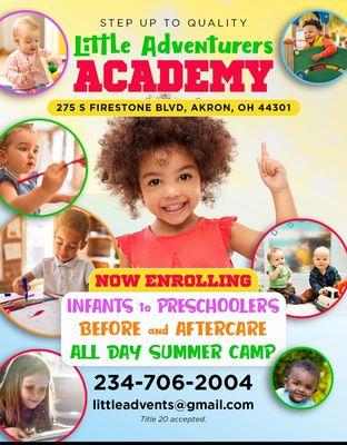 Our teachers are passionate, experienced,  and loving!  Our high-quality  center is now enrolling infants to school ages.