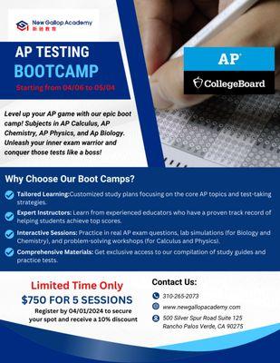 Exciting AP Bootcamp in Rancho Palos Verdes