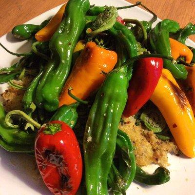 Fiddlehead Ferns, Baby Bells & Shishito Peppers