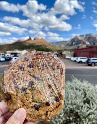 Get a free chocolate chip cookie if you call in your order. It was tasty!