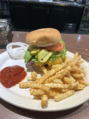 Cheeseburger and fries! Amazing!