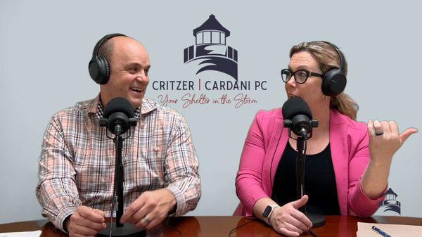 Jackie Critzer and Scott Cardani on our Legal Chat Podcast as seen in the News to help you in your legal situations... 'What To Do When...'