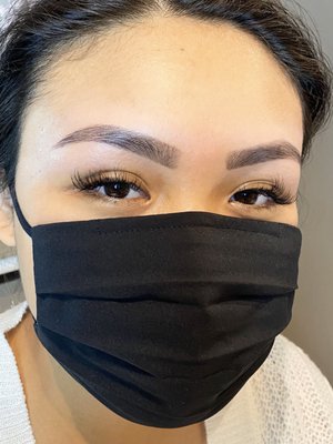 Actual Client. Lash Lift and Brow Shape and Henna.