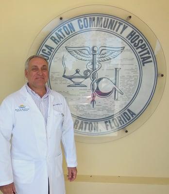 Dr. Santa Maria does his morning rounds at Boca Raton Regional Hospital