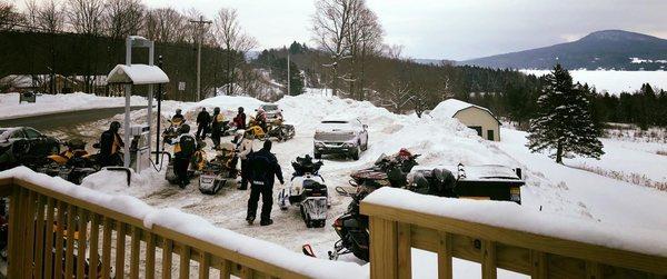 Snowmobiles welcome