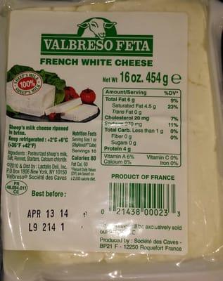 French Sheep's Milk Feta - $6.99/lb