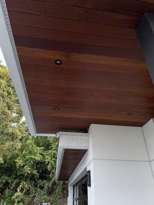 Exterior ceiling lighting