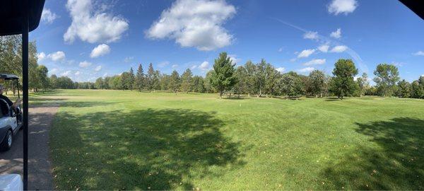 Nice greens and beautiful weather.