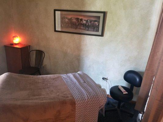 Massage therapy room