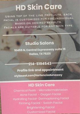 Skin Care services