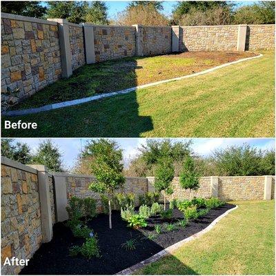 Landscaping - before and after