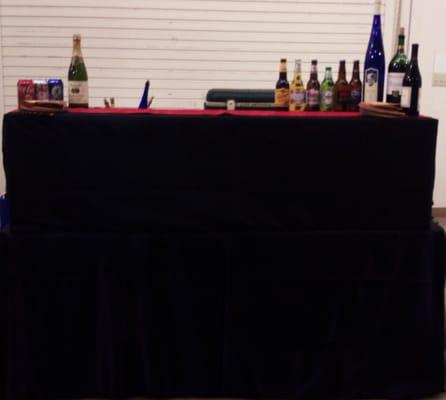 Our simple bar set up