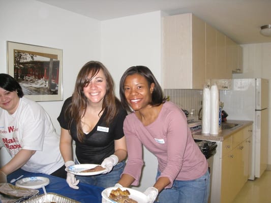 Urban Girl Squad volunteers at Met Council's senior lunch program.