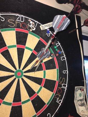 An amazing dartboard that I got from that store with great Darts