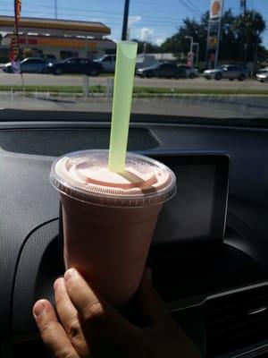 Strawberry banana chocolate protein shake $4.28