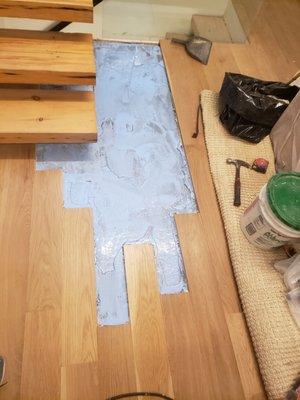 this is small wood flooring repair