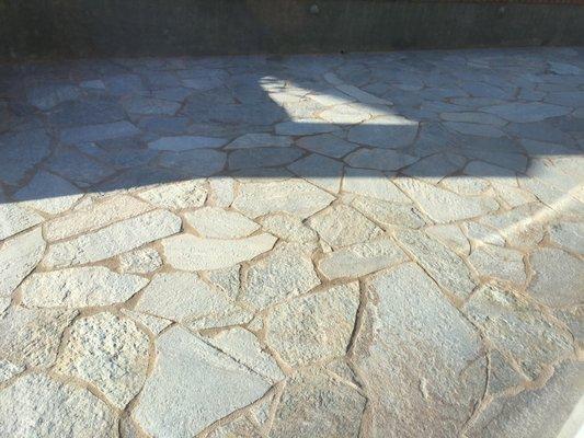 Just finished flagstone patio waiting for grout to dry