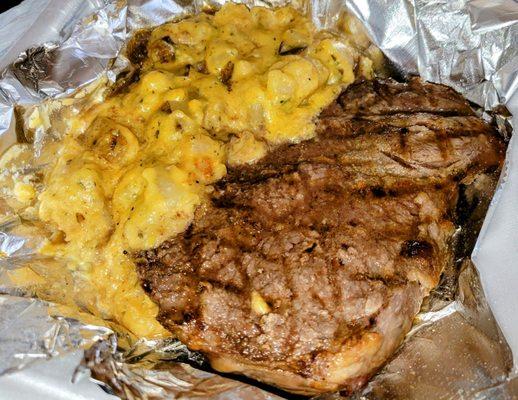 Monday(s) special - Perfectly grilled NY Strip Steak & Cheese Potatoes