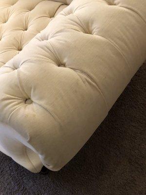 Old stains on sofa