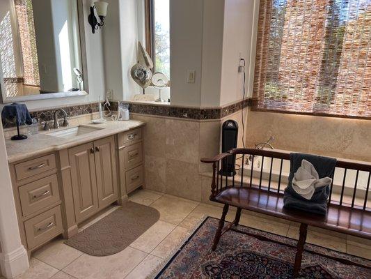 Bathroom on a master bedroom