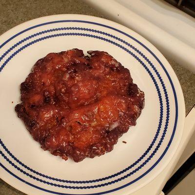 Very very fried apple fritter - carnival quality.