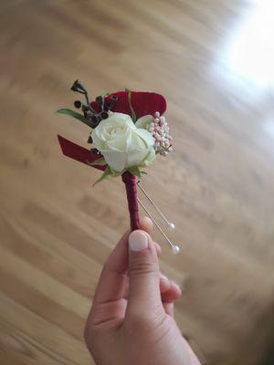 Prom Boutonniere. Perfectly matches the dress and tuxedo colors.