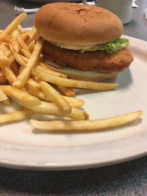 Chicken Patty and French Fries