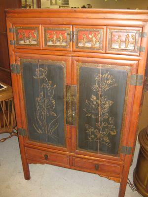 Nice vintage Asian carved wood cabinet for $495!!!