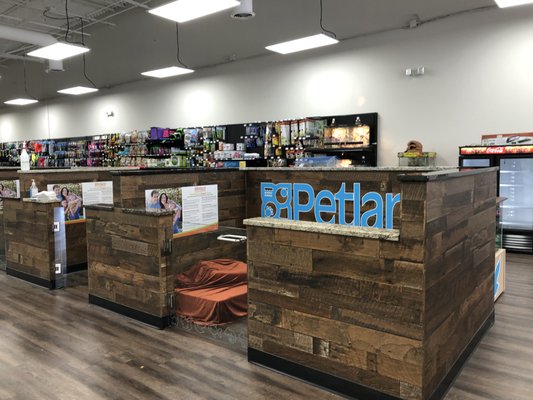 Cubicles where customers can spend some time with potential pets.