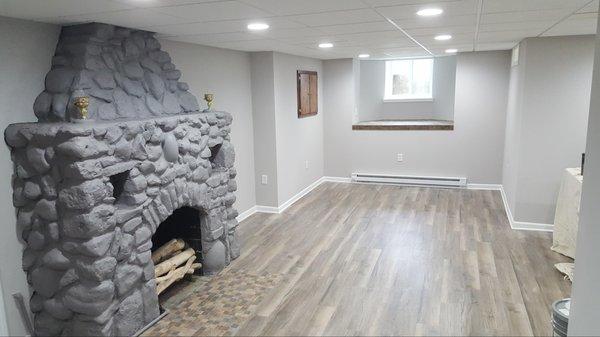 Basement remodel after