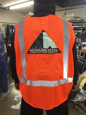 Safety vest - Monumental Contracting Service