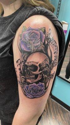 Slinger designed and tattooed this piece! Love it!