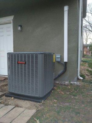 Lifetime warranty on compressor. If it should fail, the manufacturer will provide new outdoor unit.