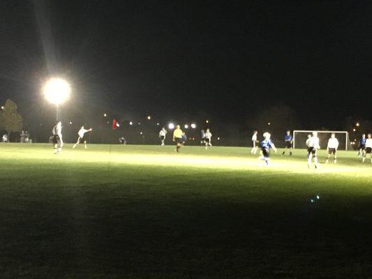 SocctoberFest action under the lights