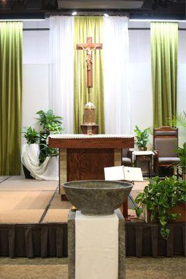 Baptismal font set-up