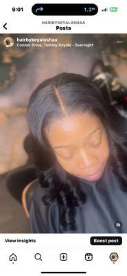 Closure quick weave